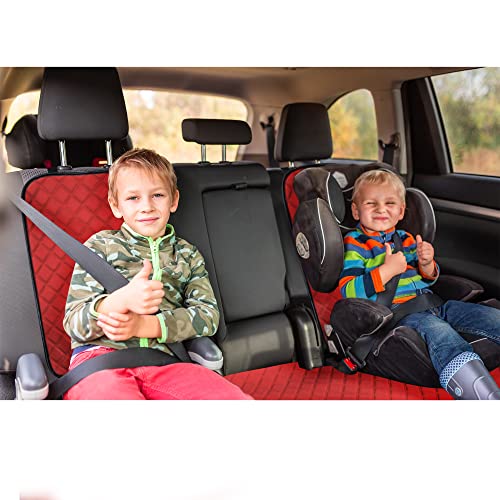 FH Group Car Seat Cover Cushion - Cars Trucks SUV, Neosupreme Car Seat Cushions, Waterproof Car Seat Cover Cushion, Universal Fit Car Seat protector Rear Set Red - color: Red, style: Rear Bench