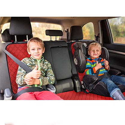 FH Group Car Seat Cover Cushion - Cars Trucks SUV, Neosupreme Car Seat Cushions, Waterproof Car Seat Cover Cushion, Universal Fit Car Seat protector Rear Set Red - color: Red, style: Rear Bench