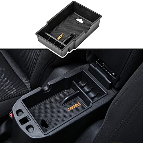 EDBETOS Center Console Organizer Tray Compatible with Jeep Renegade Accessories 2015-2019 2020 2021 2022 2023 Armrest Glove Box Secondary Storage (Orange Trim) - color: Orange