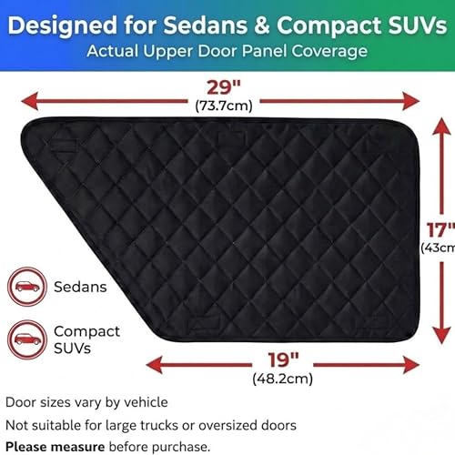 Dog Car Door Protector for Dogs 2 Pack, Waterproof Pet Car Door Cover, Scratch & Mud Protection for Cars SUVs Trucks