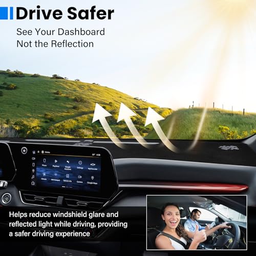 Dash Cover Mat Compatible with Chevy Equinox 2025(Not fit for EV) Car Interior Dashboard Cover Mat Nonslip Dashmat Sunshade Glare UV Rays Protector Accessories Custom Fit - size: Compatible with Chevy Equinox 2025(Not fit for EV)