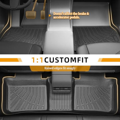 Floor Mats for Toyota Camry 2012 2013 2014 2015 2016 2017, Custom Fit Camry LE SE XLE XSE Hybrid LE SE XLE, 1st & 2nd & Cargo Liner, TPE Anti-Slip Waterproof 2012 Camry Floor Mats Car Accessories - style: 10)2012-2017|Camry|Floor&Cargo Mats