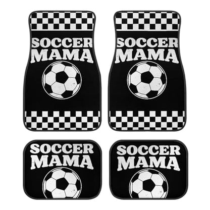 4pcs Auto Floor Mat Car Front & Back Soccer Floor Carpet Non Slip Anti Dirty Foot Pad Rug Automotive Accessories - color: Soccer