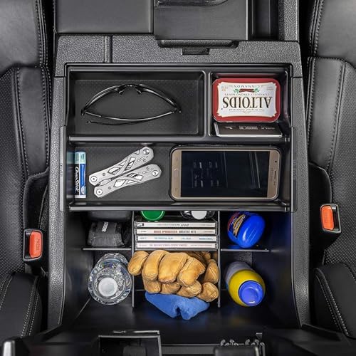Vehicle OCD - Center Console Divider and Tray Organizer for Toyota Tundra (2014-2021) - Made in USA - SLX502 - size: 2014-2021, style: Boxed Set