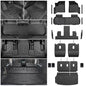Floor Mats Full Set for 2024 2025 2026 Chevy Traverse & 2025 2026 Buick Enclave 7 Seats Captain Chairs, All Weather Cargo Trunk Liner, 2nd & 3rd Row Seat Back Cover, Door Sill Protector Accessories