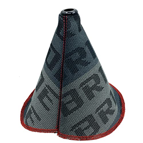 Universal Manual Shift Boot Dust Cover Gray JDM Canvas Hyper Fabric Auto Racing Shifter Knob Collars - color: Gray