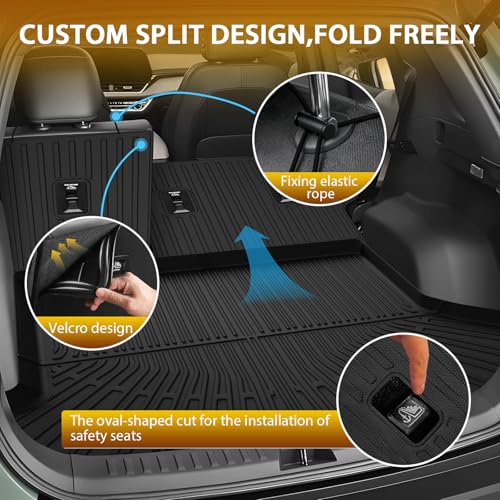 Floor Mats for 2025 2026 Chevrolet Chevy Equinox (Non EV) / GMC Terrain Car Mat, All Weather TPE Custom Cargo Liner Seat Back Cover Protectors Accessories (Floor Mats+Backrest Mat+Trunk Mat) - size: 2)Chevrolet Equinox Gas/GMC Terrain｜25-26｜Full Set