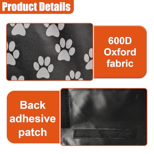 SUV Cargo Liner for Dogs, Heavy Duty Waterproof Oxford Cloth Pet Trunk Protector Mat, Non-Slip Washable Dog Cargo Cover, Universal Vehicle Pet Travel Accessories for Cars/Trucks(Paw) - size: Paw