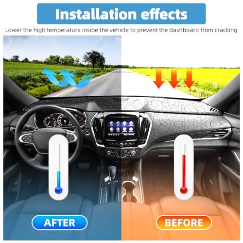 Dash Cover Mat for Chevy Chevrolet Traverse 2018 2019 2020 2021 2022 2023 2024 Non-Slip Dashboard Cover Mat Sunshade UV Rays Protector Interior Accessories - size: Compatible with Traverse 2018-2024