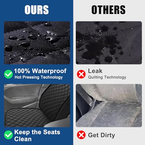 Dog Car Seat Cover for Dogs, Waterproof Upgraded New Front Car Seat Cover for Dogs, Car Seat Protector, Large Cars Covers for Dog Seat Cover for SUV Truck Pick-up Universal Black