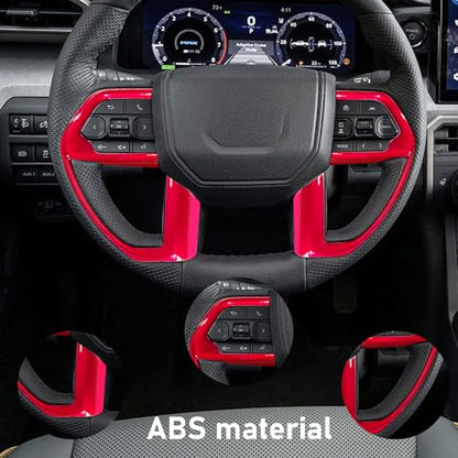 for Toyota Tacoma 2024 2025 for 4Runner 2025 Interior Accessories Center Console Control Cover Decor Trim Red ABS