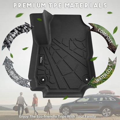 KARPAL Floor Mats for 2018-2024 Chevy Equinox (Not for EV) / GMC Terrain, All-Weather TPE Custom Fit Floor Liners Cargo Liner Car Accessories - style: 2018-2024 | For Chevy Equinox | Combo Set