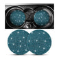 Bling Car Cup Holder Coaster, 2 Pack Crystal Rhinestone Anti-Slip Insert Coasters, Universal 2.75 Inch Fashion Automotive Cup Mat, Car Interior Accessories Decor Gifts for Women (Blue)