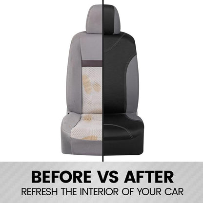 BDK UltraSleek Gray Seat Covers for Cars, Two-Tone Front Seat Covers with Matching Back Car Seat Cover, Made to Fit Most Auto Truck Van SUV, Interior Car Accessories, Car Seat Covers Full Set - Gray - color: Gray