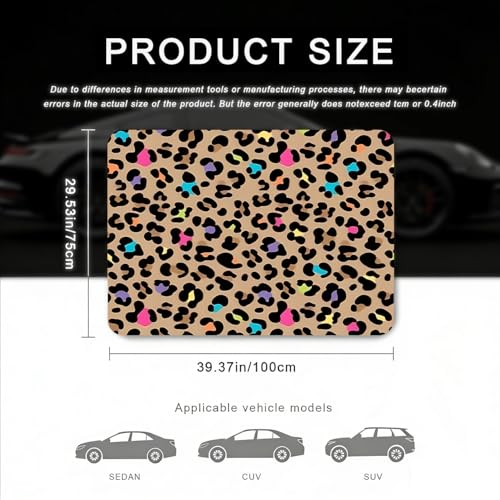 Car Trunk Mat - Universal Size 29" x 39", Leopard Print Pattern Cargo Liner, Car Accessory for SUVs/Sedan/Wagons, Durable Protective Mat, Trunk Liner for Families/Travel Enthusiasts - style: Leopard Print-0
