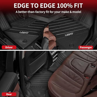LASFIT Floor Mats Fit for 2020-2025 2026 BMW X6 G06 M M50i M60i sDrive40i xDrive40i, Custom Fit TPE All Weather Waterproof Floor Liners Front & Rear Rows Car Mat, Black - size: 4) X6 2020-2026 | Floor Mats