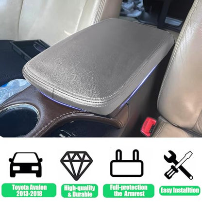 Center Console Cover for Avalon 2013-2018, Premium PU Leather Middle Console Cover Scratch-Resistant & Stylish Upgrade for Avalon Interior Accessories - Gray - size: 3) 13-18 |Avalon| Gray,Thin Size