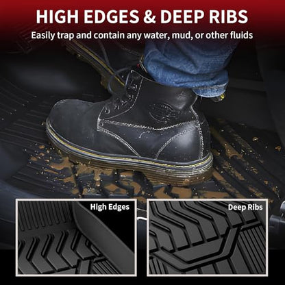 LASFIT Floor Mats for Nissan Rogue 2021-2026 (Not Fit Rogue Sport), Custom Fit All Weather Protection Durable TPE Floor Liners for Nissan Rogue S/SV/SL/Platinum 2021-2026 1st & 2nd Row Car Mats, Black - size: 1)For Nissan Rogue | 2021-2026
