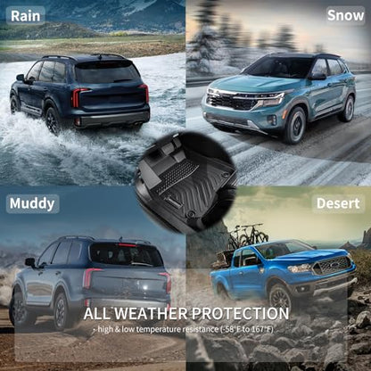 KELCSEECS Floor Mats & Cargo Liner Custom for 2024 2025 2026 Kia Seltos S, LX, EX, X-Line(Cargo Liner Only Fit The Upper Layer),All Weather Protection Anti-Slip Floor Liners Full Set Accessories Black - style: 16) For 2024-2026 Seltos Full Set