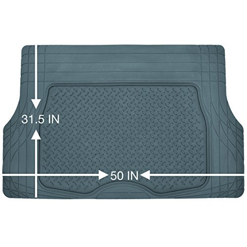 BDK Universal Fit Premium Cargo Car Trunk Mat/Liner - PVC (Gray) (31.5" x 50") - color: Gray