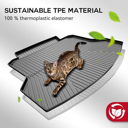 CRV Cargo Liner 2012-2016: DISUTOGO Cargo Mat Fit for Honda CR-V 2012-2016 All Weather TPE Rear Trunk Liner Waterproof Durable Trunk Mat Accessories Black