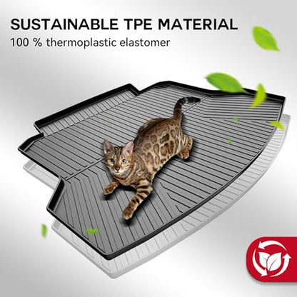 CRV Cargo Liner 2012-2016: DISUTOGO Cargo Mat Fit for Honda CR-V 2012-2016 All Weather TPE Rear Trunk Liner Waterproof Durable Trunk Mat Accessories Black