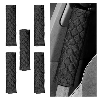 5PCS Car Seat Belt Pads Cover - Soft Comfort Seatbelt Covers Protect Your Neck and Shoulders - Auto Seat Belt Shoulder Strap Cover Protector Pads - Shoulder Cushion Harness Pad for Car/Bag (Black) - color: Black