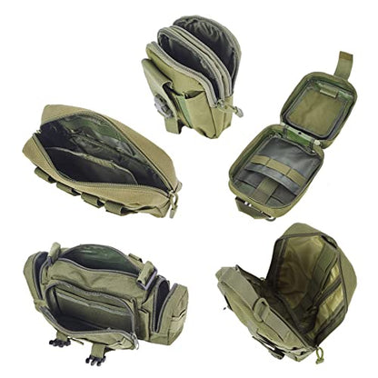 Universal Tactical Seat Back Organizer Vehicle Molle Panel Organizer Storage Bag with 5 Detachable Molle Pouch for All Vehicel Such as Jeep,Truck,SUV, Car, Ford,Chevy etc