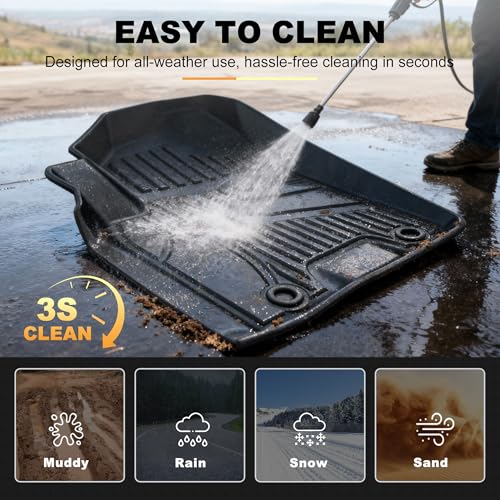 AOMSAZTO Floor mats Compatible with 2019-2024 Nissan Armada/Infiniti QX80 (7 Seats) Custom Fit All Weather TPE Heavy Duty Car Cargo Mat & Seatback Mat Armada Accessories - style: 11)19-24 Armada Floor Mats and Cargo Mat Sets