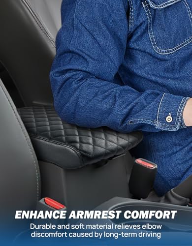 JOYTUTUS Center Console Cover Compatible with 2005-2021 Nissan Frontier Leather Armrest Cover Center Console Cushion Nissan Frontier Accessories - size: 2005-2021