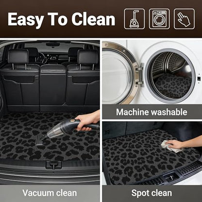 Car Trunk Mat - Universal Size 29" x 39", Leopard Print Pattern Cargo Liner, Car Accessory for SUVs/Sedan/Wagons, Durable Protective Mat, Trunk Liner for Families/Travel Enthusiasts - style: Leopard Print-2