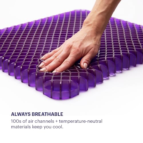 Purple Simply Seat Cushion | Pressure Reducing Grid Designed for Ultimate Comfort | Designed for Cars and Travel | Made in The USA - size: Simply