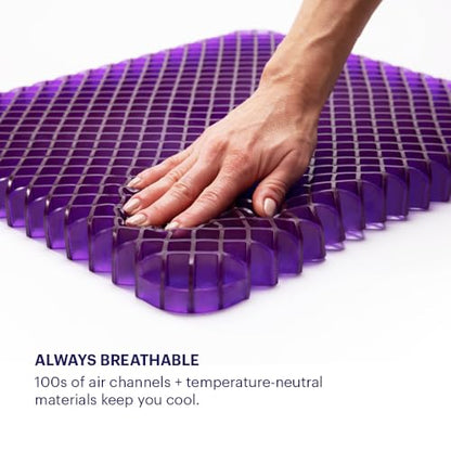 Purple Simply Seat Cushion | Pressure Reducing Grid Designed for Ultimate Comfort | Designed for Cars and Travel | Made in The USA - size: Simply