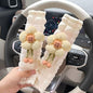 2 Pack Car Seat Belt Cover Pads, Soft Seat Belt Shoulder Pad with Petals, Cute Floral Car Seatbelt Covers Protector for Women Girls, Universal Fit for Cars (Light Yellow)