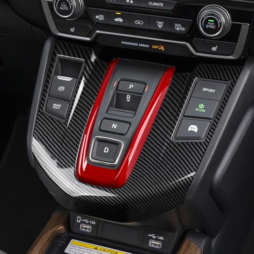 Hybrid 2PCS Gear Shift Panel Decals for Honda CRV 2017 2018 2019 2020 2021 2022 Accessories CR-V ABS Carbon Fiber Interior Stickers - color: 2pcs Hybrid Gear Shift Panel