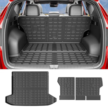Cargo Liner Compatible with 2022-2026 Tucson Cargo Liner Backrest Mat TPE Back Seat Protector Replacement for 2022 2023 2024 2025 2026 Tucson Accessories (Rear Trunk Mat+Rear Backrest Mat) - color: Rear Trunk Mat+Rear Backrest Mat