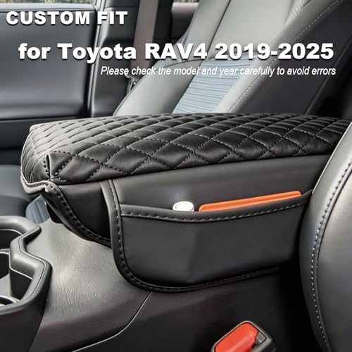 Center Console Cover for Toyota RAV4 2019-2023 2024 2025 Armrest Cover Center Console Pad Interior Accessories Car Armrest Seat Box Cover Protector with Pockets Storage Bag - size: Toyota RAV4 2019-2025