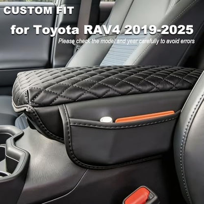 Center Console Cover for Toyota RAV4 2019-2023 2024 2025 Armrest Cover Center Console Pad Interior Accessories Car Armrest Seat Box Cover Protector with Pockets Storage Bag - size: Toyota RAV4 2019-2025