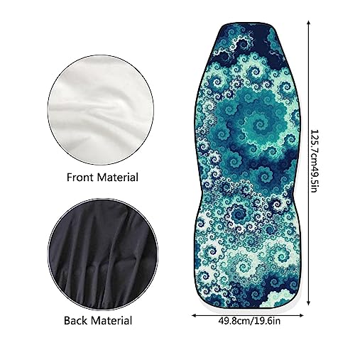 Howilath Blue Swirl Art Design Seat Covers for Women Men Car Seat Covers, 2pcs Car Accessories High Back Front Seat Covers - color: Blue Swirl