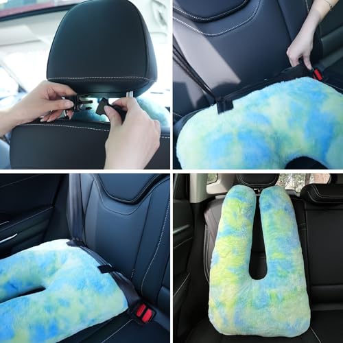 Shoulder Wrap for Family Multi-Purpose Neck Pillow, Travel Companion,Travelling Sleeping Pillow for Car, Train, Bus and Home Use - color: Tie Dye/Green