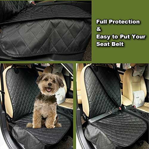 2 Packs Car Front Seat Cover for Dogs, Waterproof Pet Car Seat Protector, Nonslip Scratch-Proof Dog Seat Cover for Cars, Trucks & SUVs - color: 2 Pack-Black