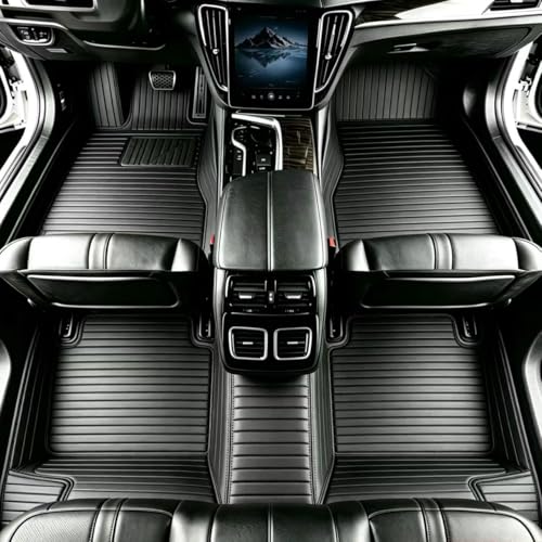 Customize Floor Mats for Cars fit 98% Sedans SUV Sports, Custom Automotive Floor Mat Fit Truck All Weather Car Protection Pads Non-Slip Auto Interior Mats (Black Stripe) - color: Black Stripe