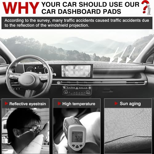 Autorder Dashboard Cover Mat for Hyundai Tucson 2025 2026 Accessories Dash Cover Upgrade Velvet Dash Mat Sunshade Glare UV Rays Protector - size: 2025 2026 Hyundai Tucson