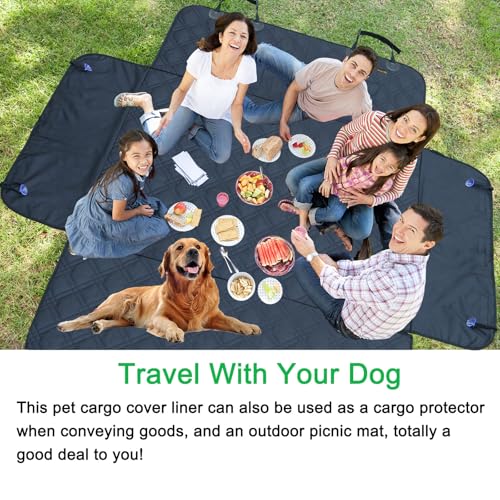 SUV Cargo Liner for Dogs 53x80 Pet Dog Cargo Liner Dog Car Seat Cover for Back of SUV Trunk Cover for Dogs with Side Walls - size: 53" x 80" (Pack of 1)