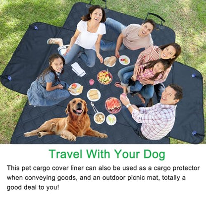 SUV Cargo Liner for Dogs 53x80 Pet Dog Cargo Liner Dog Car Seat Cover for Back of SUV Trunk Cover for Dogs with Side Walls - size: 53" x 80" (Pack of 1)