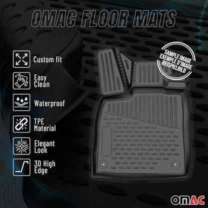 OMAC Floor Mats Liner for Lexus RX350 2009-2012 Black TPE All-Weather 4Pcs - size: for RX350 2009-2012 / Black, style: Floor Mats