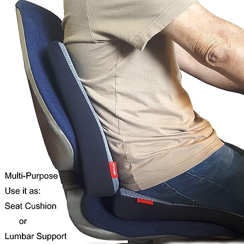 Yupbizauto New Breathable Fabric Comfortable Ergonomic Car Seat Cushion -Dark Grey Synthetic Leather