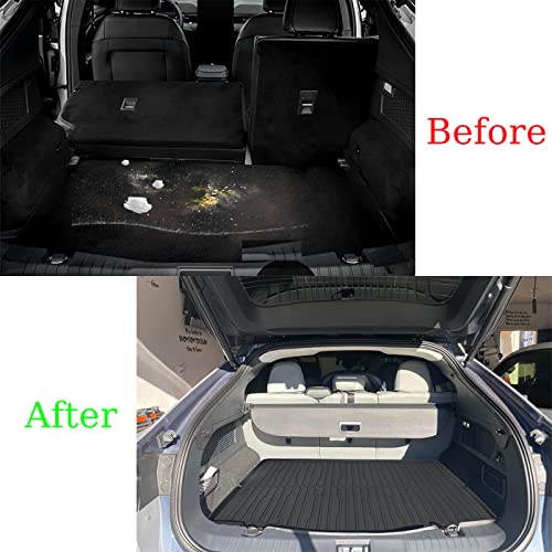 AOSKonology Mustang Mach-E All Weather Trunk Mat, 3D Cargo Liner Rear Floor Mat (2021-2023, Foldable, Rubber, Custom Fit) - style: Trunk Mat