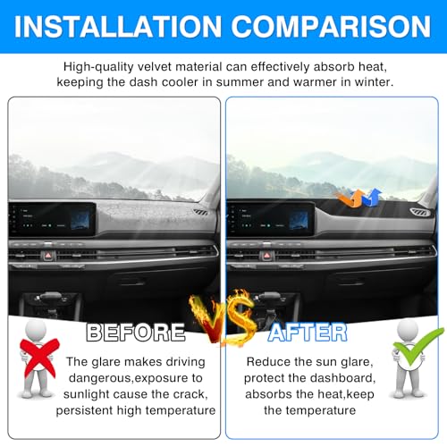 Autorder Dashboard Cover Mat for kia k4 2025 2026 Accessories Dash Cover Upgrade Flannel Dash Mat Sunshade Glare UV Rays Protector - size: 2025 2026 kia k4