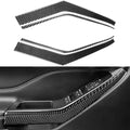 NVCNX Real Premium Carbon Fiber for Ford Explorer Accessories 2020-2024 2021 2022 2023 Car Door Sides Window Lift Switch Panel Strip Cover Interior Trim Thick Overlay Sticker Decal 4PCs
